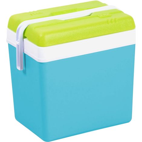 Nevera de plástico 24 litros - turquesa - Caja térmica de exterior con asa