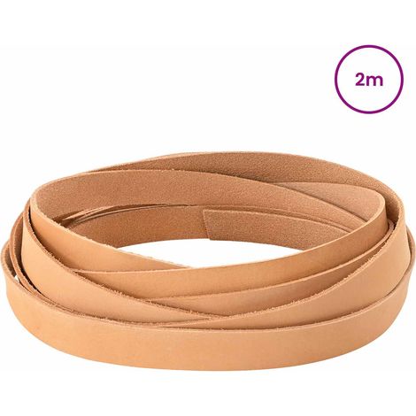 vidaXL Correa de Cuero 1 Marrón Claro 200 x 1,5 cm Cuero (1/2)