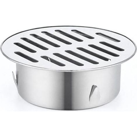 Siphon De Sol Rond en Acier Inoxydable, Grille De Goutte, Filtre Anti-Encrassement, Outils De Maison pour Balcon, Cour,Siphon De Sol pour Toit, Terrasse, Jardin ExtéRieur (ø110 mm) (1/5)