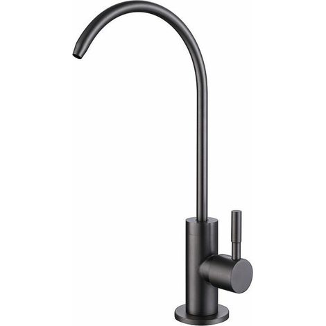 Robinet de Cuisine, Robinet d'Eau Potable 100% Sans Plomb, Pas d'Espace d'Air, Matériau de Tréfilage en Acier Inoxydable 304 (1/5)
