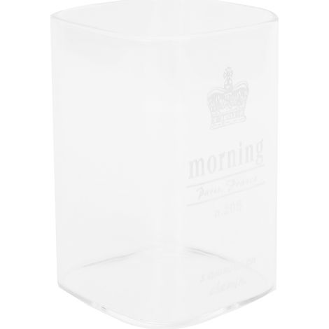 Tasse carrée en verre de 240 ml résistante à la chaleur, motif couronne, pour boissons et ustensiles de cuisine. (1/5)