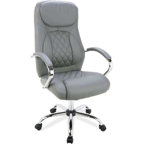 Silla de oficina Angela en gris. Alto: 115-125. Ancho: 62. Fondo: 69,5 (1/5)