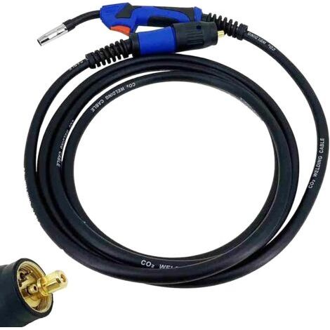 Torche de soudage MIG/MAG, Pistolet de Soudage Torche de Soudage avec Pistolet de Soudage à câble flexible de 3 m pour machine de soudage MB15ak (1/5)