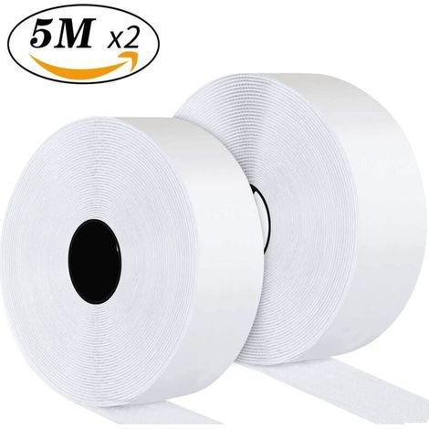 CYRILL – Nastri adesivi 5 metri 50 mm, nastro adesivo grip, nastro adesivo (50 mm x 5 m, bianco) (1/4)