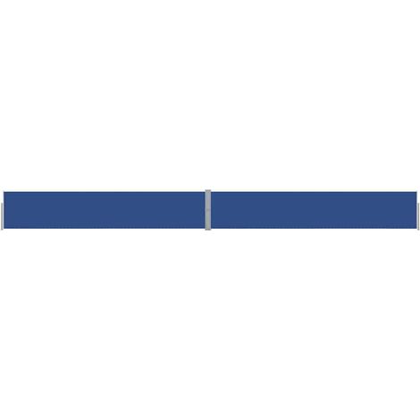 Auvent Marquise latéral rétractable de patio, Store Banne pour Jardin Balcon Terrasse, 140x1200 cm Bleu OIB9198E (1/4)