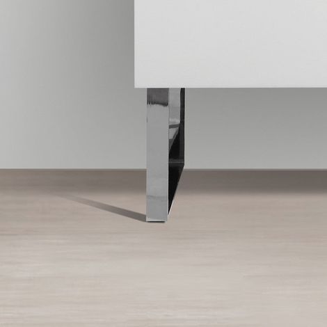 Stano. – Jeu de 2 pieds en aluminium chromé pour meubles suspendus – Design moderne minimaliste – Installation simple et rapide – Pour meubles SIENA