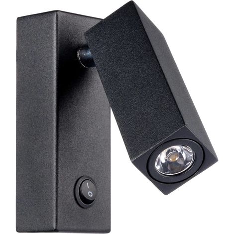 applique led "spy" in metallo nero, 4000k (1/4)