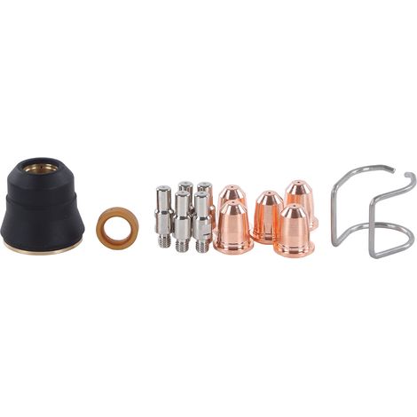Kit d'accessoires pour chalumeau de découpe (13 pièces) : consommables confortables en cuivre rouge pour chalumeau de découpe Trafimet S45
