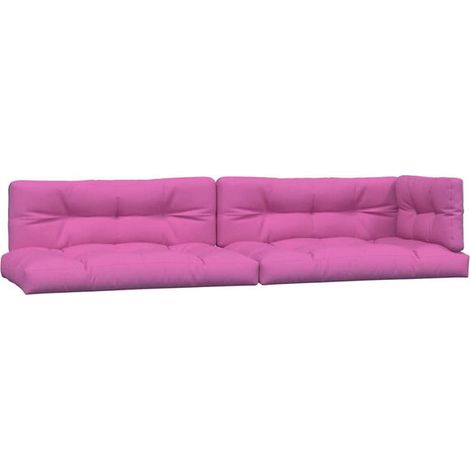 Un ensemble de 5 coussins de plateau en tissu rose (1/5)