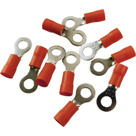 Cosses annulaires isolées pour câbles de 0,5 à 1,5 mm² (lot de 10)