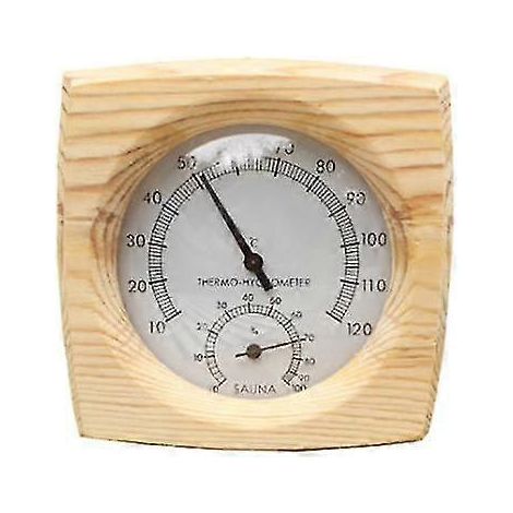 Hygromètre, thermomètre en bois, accessoires pour sauna, thermomètre d'humidité à un seul appareil, équipement de sauna (1/5)