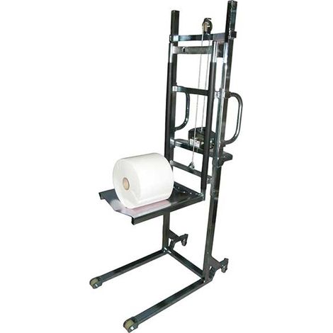Gerbeur acier porte bobines - charge max 150kg - galets polyamide - 300708/PB