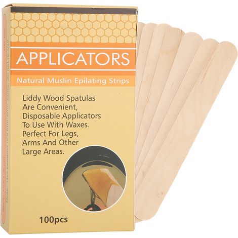 Bâtonnet en bois jetable pour épilation, outil de masque glacé à la crème glacée, retrait des poils (1/5)