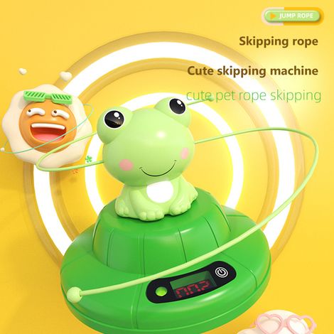 Machine à sauter à la corde avec animaux de dessin animé mignons, comptage automatique intelligent des sauts, télécommande pour entraînement à domicile et fêtes. (1/5)