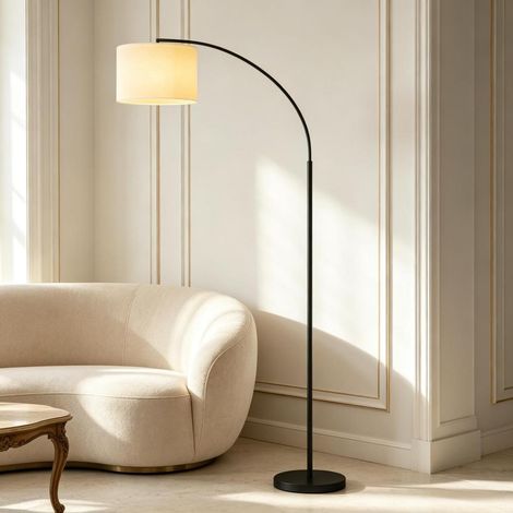 Salon, chambre ou bureau : lampadaire sur pied pour lecture et détente, abat-jour rotatif 350° avec télécommande (1/5)