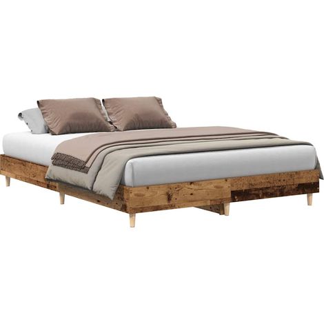 Maison Exclusive - Bettgestell ohne Matratze Altholz-Optik 140x20