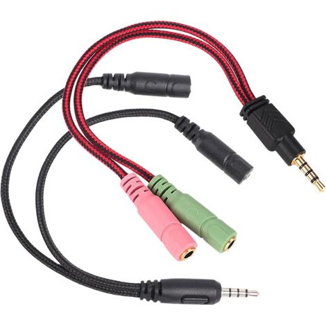 Cordon de Brassage Simple 3,5 Mm pour Téléphone Portable, 20 Cm, Lot de 2, Matériau Plastique et Métal, Portable et Facile à Utiliser, pour Bureau et Magasin Couleur Aléatoire (1/5)