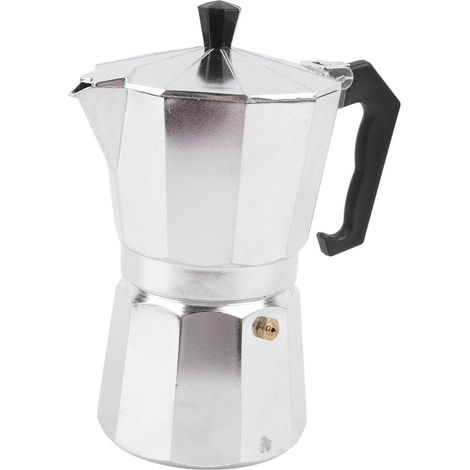 Cafetière Moka 300 ml 6 tasses en aluminium forme octogonale portable pour maison et bureau (1/5)