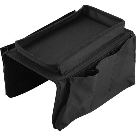 Organisateur d'accoudoir pour canapés et fauteuils, support antidérapant pour téléphone portable, livres et télécommande - Crezuo (1/4)