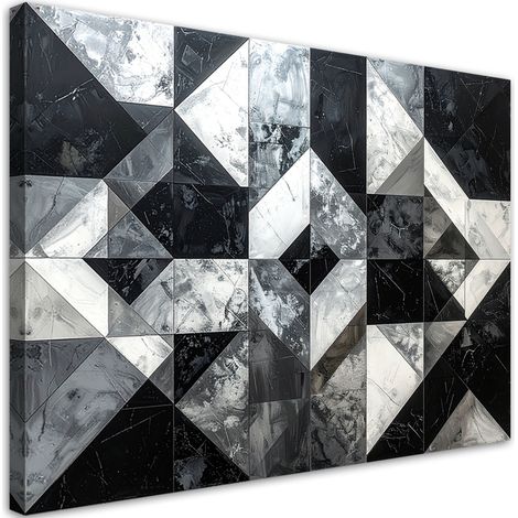 Leinwandbild Schwarze und weiße geometrische Abstrakt 30x20 (1/5)