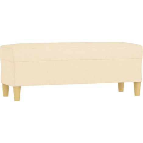 Banc Crème 100x35x41 cm Tissu (1/5)