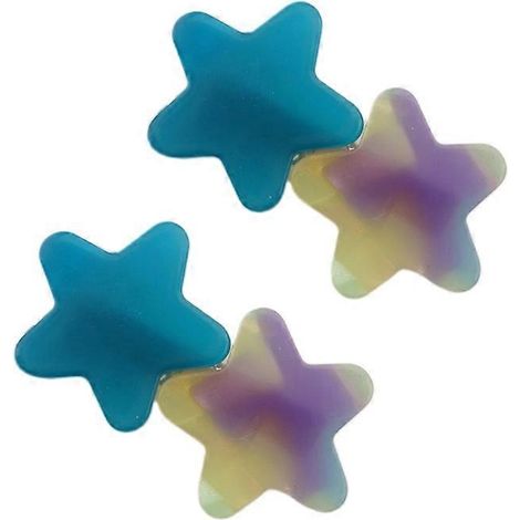 Pince à cheveux géométrique en acrylique, style étoile Y2K, barrette élégante et colorée (1/5)