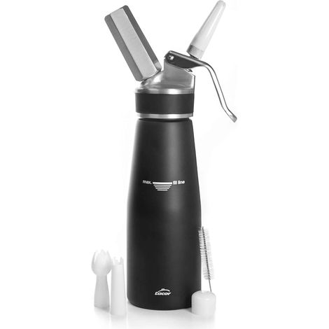 Lacor - Siphon à crème 0,5 l en aluminium noir
