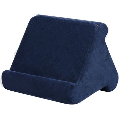 Coussin support souple pour tablette, petit format, bleu foncé, sans filet (1/5)