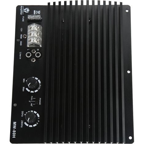 Amplificateur de puissance portable 12 V 1000 W pour caisson de basses de voiture, Bluetooth 5.0, large bande passante et dissipation thermique. (1/5)