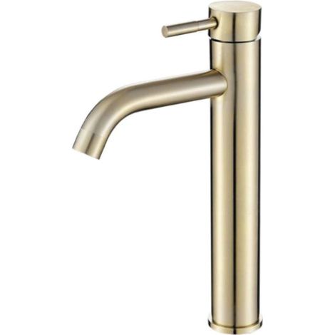 Grifo lavabo alto SLIGO dorado cepillado (1/5)