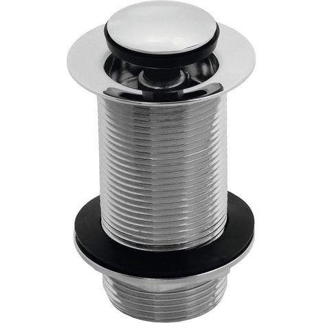 Signature Click Clack Round Unslotted Basin Waste - Chrome (1/2)