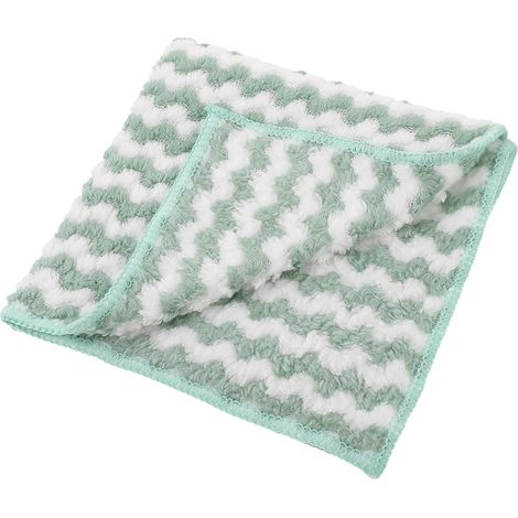 Torchon la Cuisine Microfibre Vert Super Absorbant, Chiffon de Nettoyage Épais, Souple et Confortable, pour Vaisselle et Entretien Ménager (1/5)