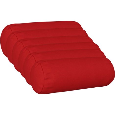 vidaXL Cushion Cover 6 pcs HEERLEN Red 脴 15 x 40 cm Fabric (1/5)