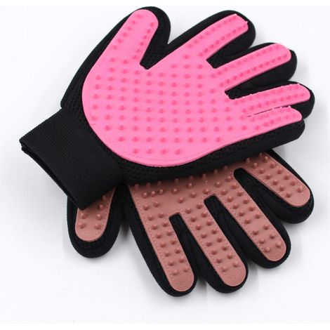 Gants et accessoires de toilettage pour animaux rose câlin modèle 9 (1/5)