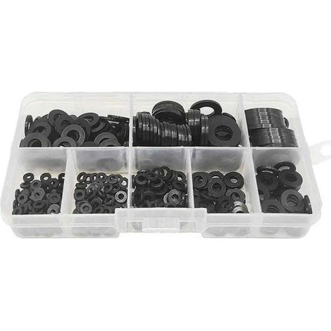 Rondelles en plastique 500 pièces - Étanchéité - Durabilité - Sécurité - Jeu de joints toriques - Transparent - Version standard - Étanche et résistant à l'usure - Convient à de multiples applications (1/5)