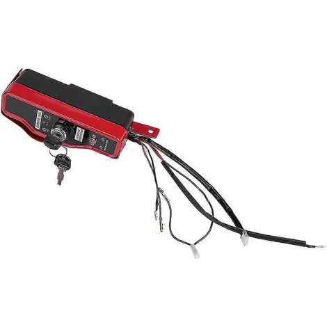 Boîtier de contacteur d'allumage électrique avec 2 clés pour moteur à essence Honda GX390 13 CV, GX340 11 CV, 168F et GX160 (25-26 pouces cubes). (1/2)
