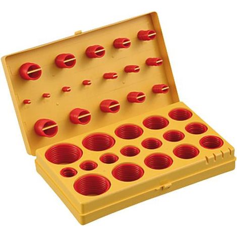 Boîte de joints toriques en silicone pour l´industrie contenu 407 pcs.