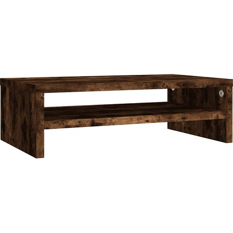 Monitorständer Räuchereiche 42x24x13 cm Holzwerkstoff vidaXL