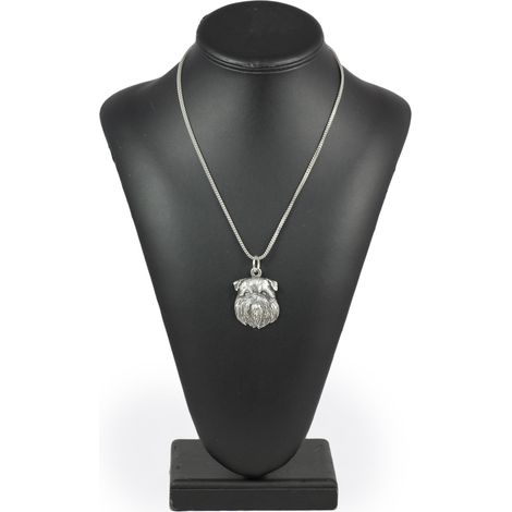 Collana con ciondolo a forma di cane, ciondolo a forma di cane su catena d'argento, gioiello unico di Art-Dog (1/5)
