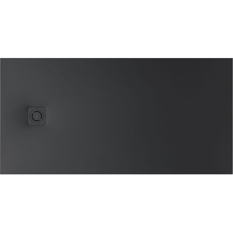 Receveur de douche extra plat en Stonex® Terran-N + Grille Twist - 1000x800mm - Noir (1/2)