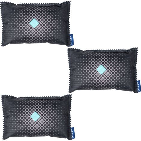 Wenko – Lot de 3 déshumidificateurs voiture – Indicateur de saturation – Absorbeur d'humidité réutilisable 350g – Dimensions 19x5x11,5cm