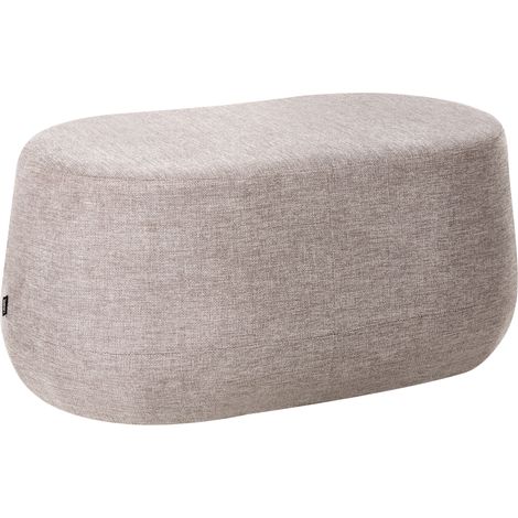 Banco moderno tapizado de tela con diseño liso suave dormitorio salón gris pardo ASHTON