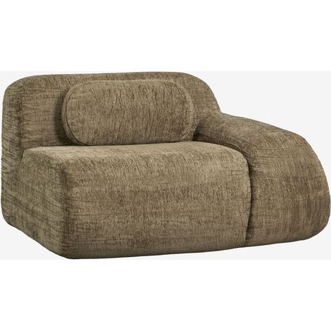 Module d'angle droit avec accoudoir pour canapé modulaire en chenille emballé sous vide Merida SKLUM (1/5)