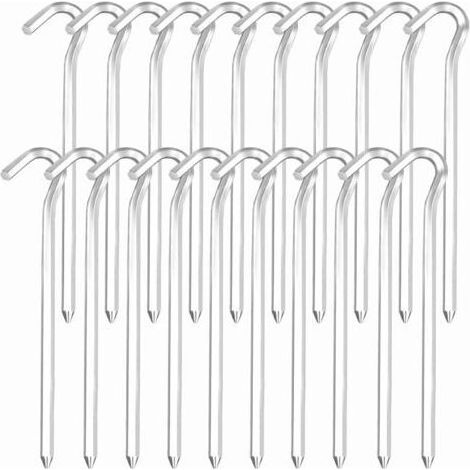 (18 cm) 20 Pièces Sardines Camping, Piquet de Tente, Clous de Tente en Aluminium pour Le Camping en Plein Air la Jardinage La Randonnée . (1/5)