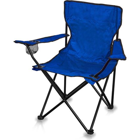 Chaise de pêche pliante ANGLER PO2431 – Structure en acier – Dossier avec accoudoirs et porte-gobelet – Résistante aux intempéries – Mojawo (1/5)