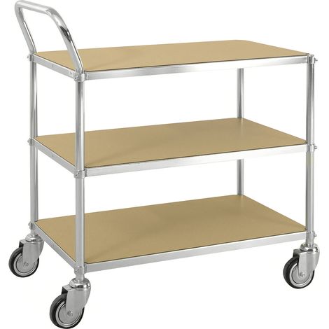 Kongamek ESD-Etagenwagen mit Schiebegriff 3 Etagen 760x440mm Ladefläche ohne Bremse