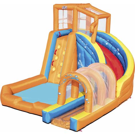 Castello Gonfiabile Acquatico Bestway Huricane Tunnel Blast Mega Parque 420x320x260 cm (1/10)