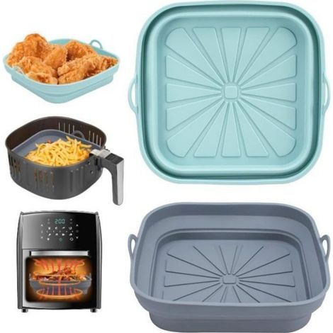 Moule Silicone - Air Fryer - Pliable - 21 cm - Lave-Vaisselle - 2 Pièces