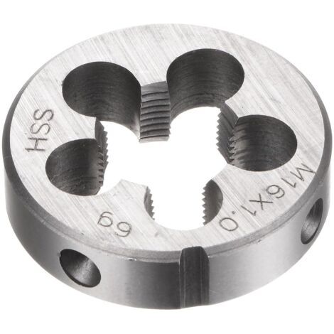 Filières à filetage rond métrique M16 x 1 (à droite) (HSS), acier rapide (HSS), outil de réparation de filières de filetage