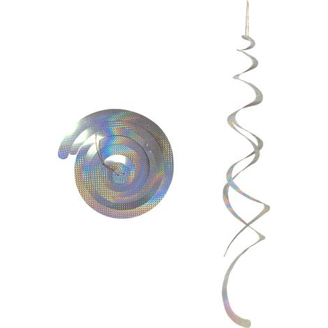 Lntyq 2Pcs Bird Répulsif réfléchissants Vent Spirale Anti-Pigeons Oiseaux Oiseau Scare Rod Spiral Reflective décoration pour Balcon et Jardin Insectes (1/5)